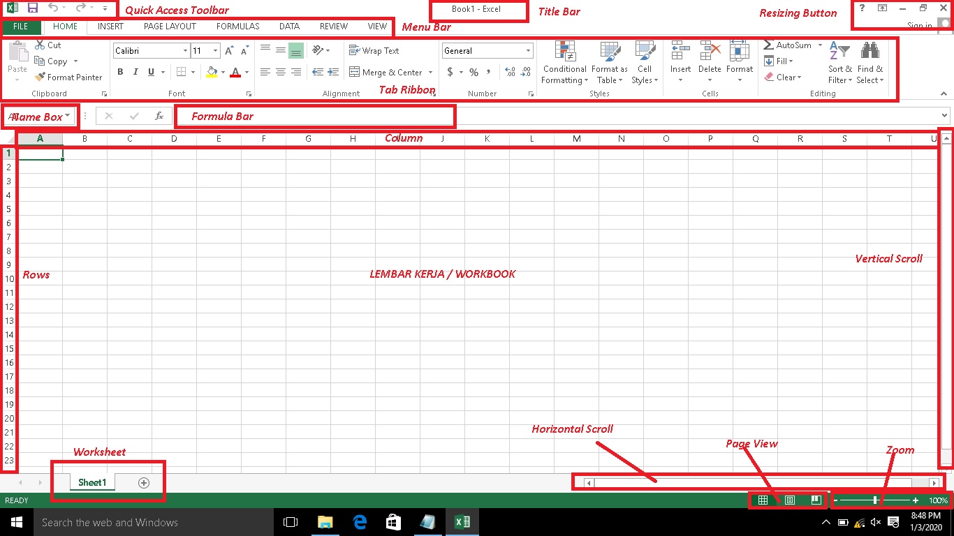 Apa Macam Macam Komponen Workbook Excell Apa Fungsinya Sinau Thewe Com