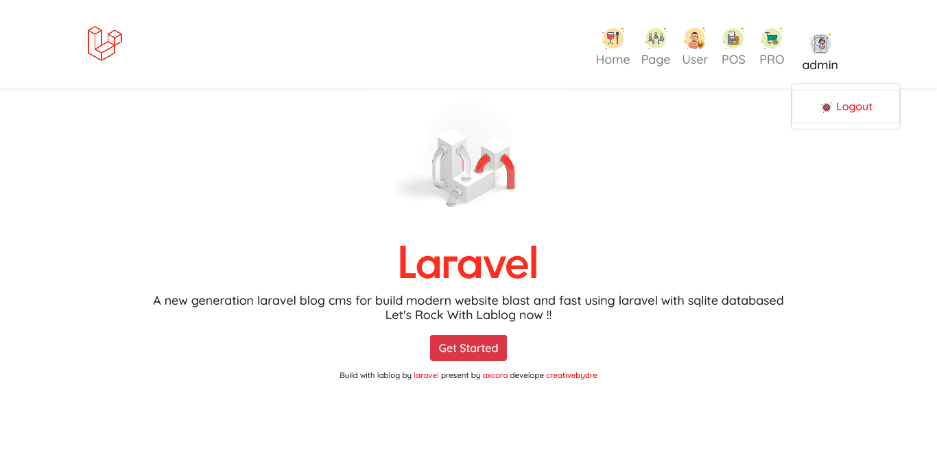 Laravel Website CMS Source Code full gratis download free