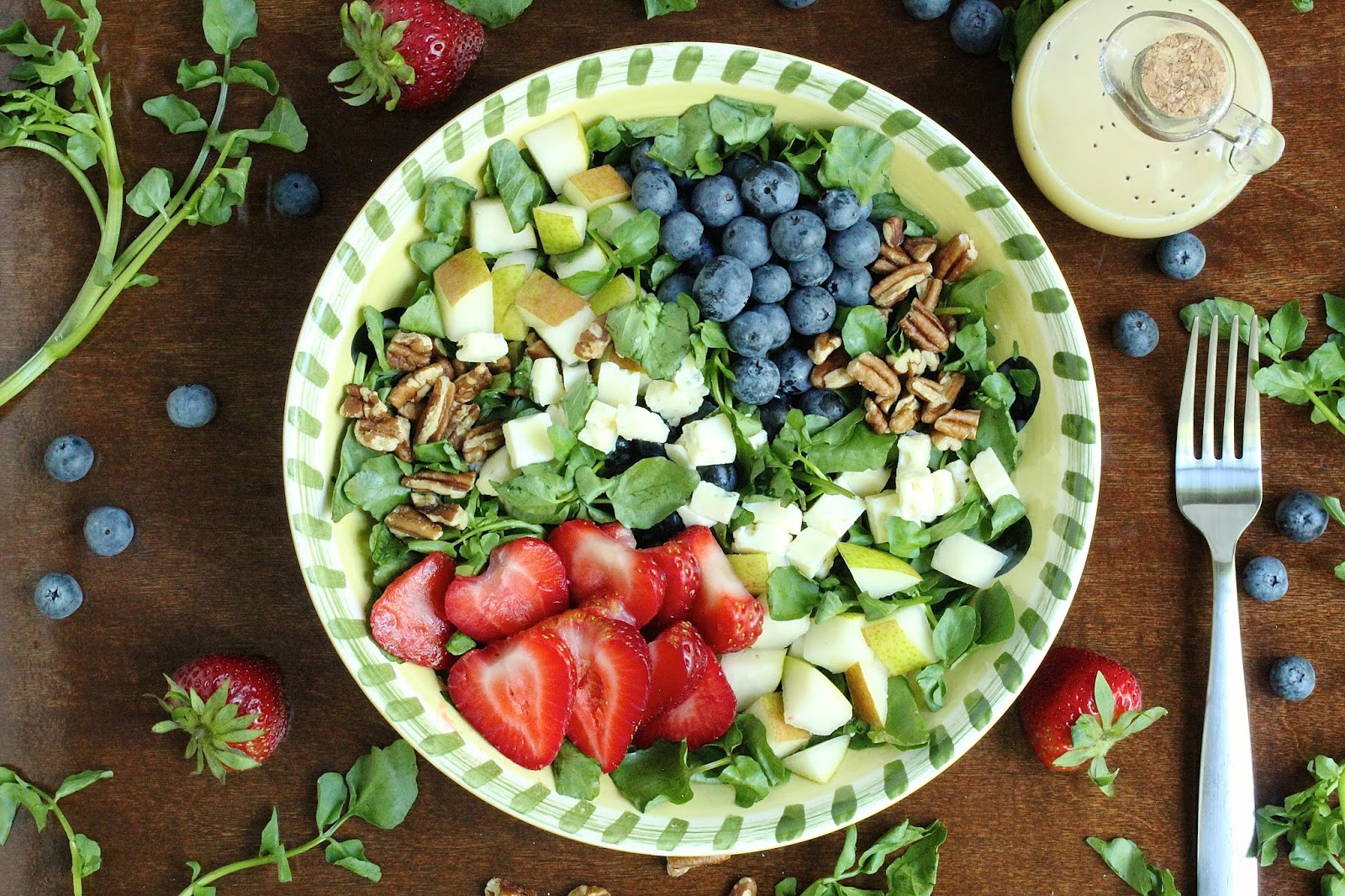 BERRIES AND PEAR WATERCRESS SALAD WITH POPPY SEED VINAIGRETTE In Good