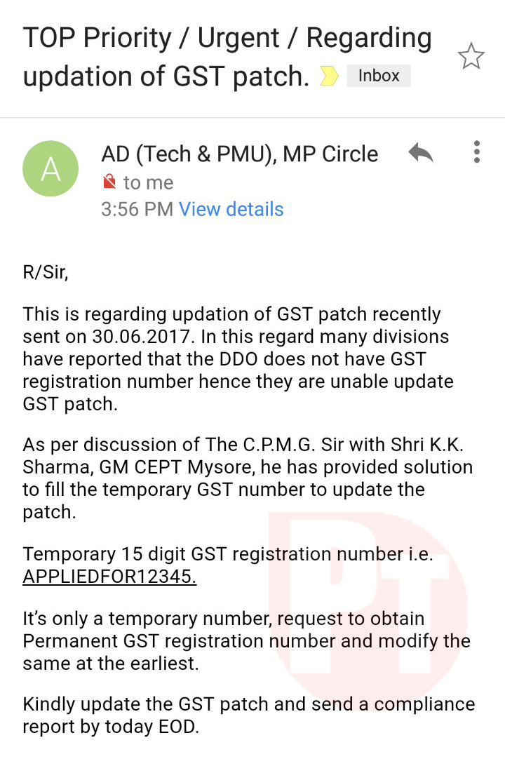 Temporary GST Number may be given in Point of Sale if not allotted