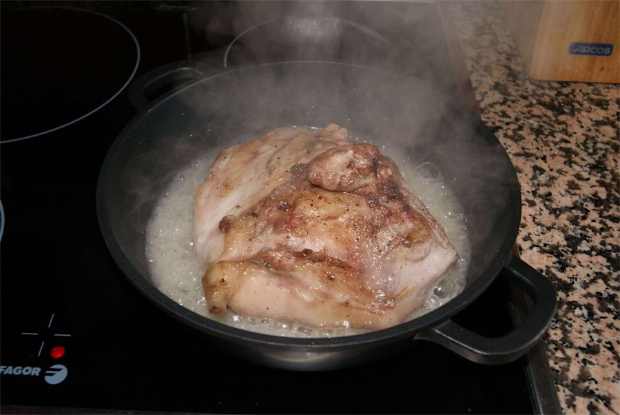 papada con champiñones portobello paso 2