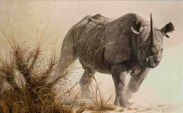 Роберт Бейтмэн / Robert Bateman Charging Rhino