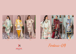 Deepsy Firdous Vol 9 Jaam Cotton Pakistani Suits Collection 