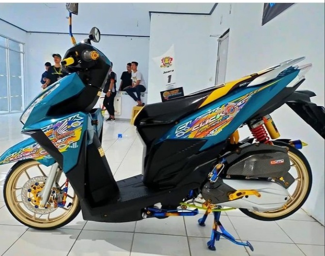 Modifikasi Vario 150 Warna Biru Polos, Original, Metalik, Navy, Tosca