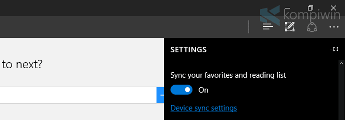 Cara Sync Favorites/Reading List Microsoft Edge di Windows 10 PC/Mobile 9