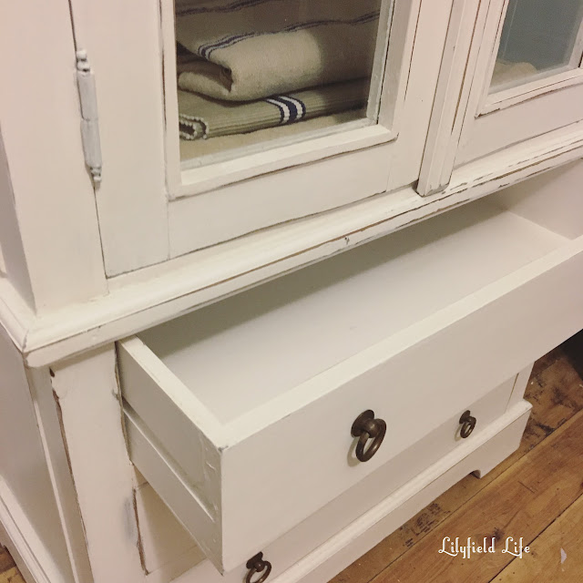 White painted cabinet ASCP Pure White LilyfieldLife