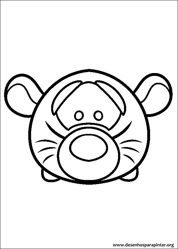 Coloring pages for kids free images: Disney Tsum Tsum free coloring