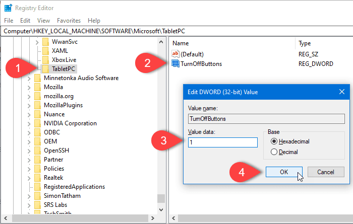 Cómo habilitar o deshabilitar los botones de hardware en Windows 10 Tablet PC