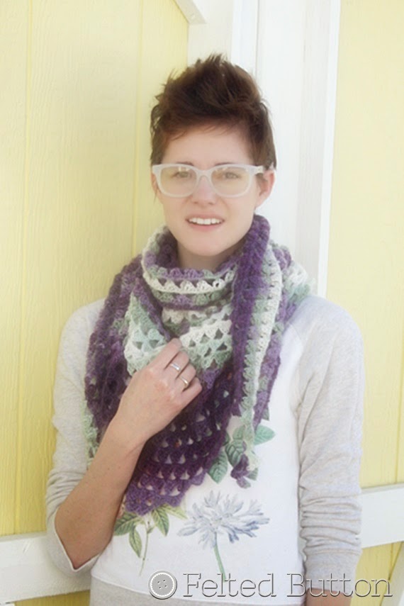 Triangle of Triangles Scarf Crochet Pattern by Susan Carlson of Felted Button