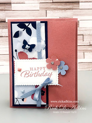 Birthday cards are always a great place to have Happy Thoughts!  Click here to learn how I used the Happy Thoughts Stamp Set with the Paper Blooms DSP
