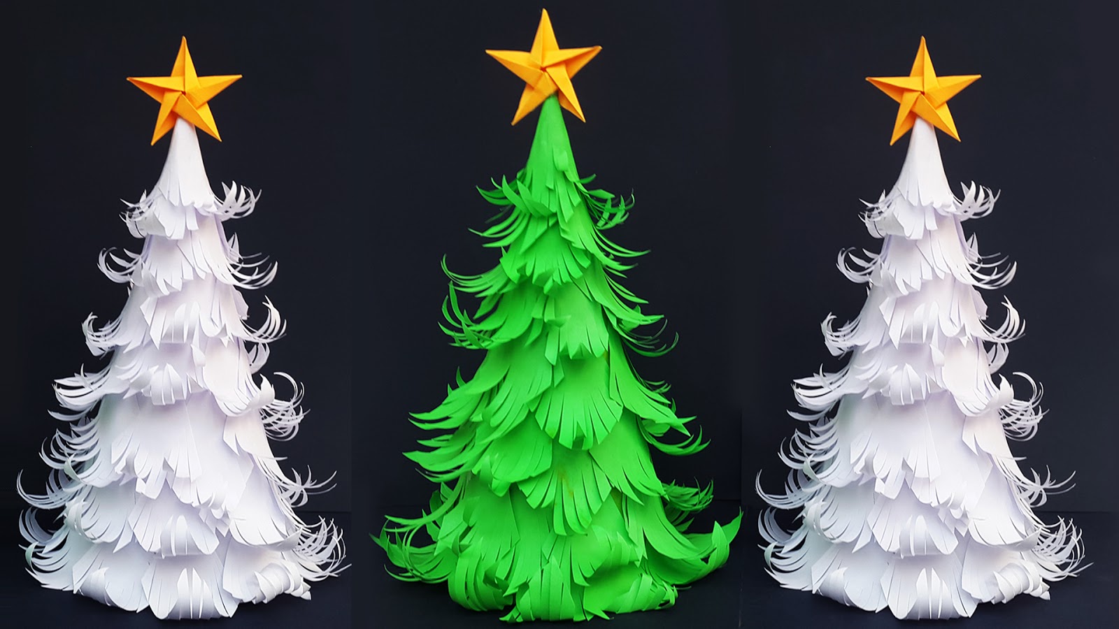 Colors Paper DIY Paper Christmas Tree How to Make 3D Christmas Tree