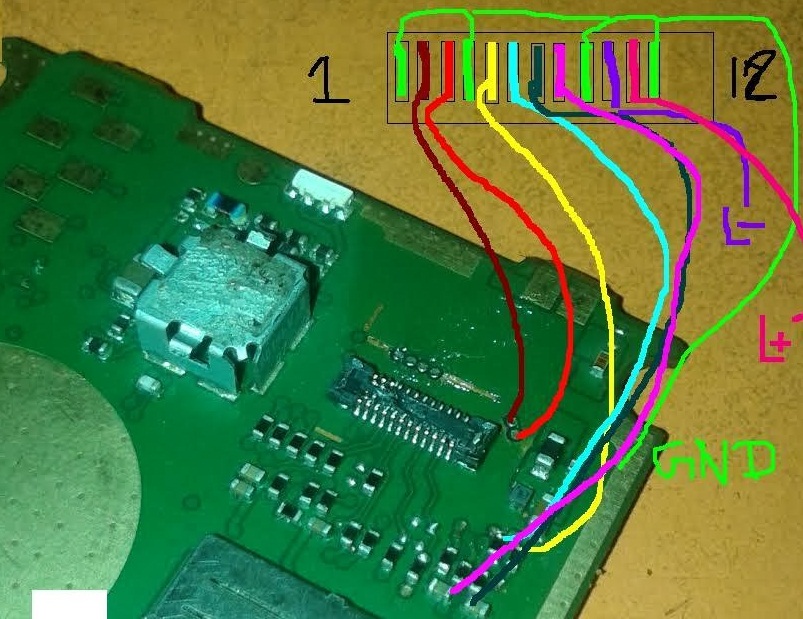 Jalur LCD Nokia 108 (RM-944) - Trik