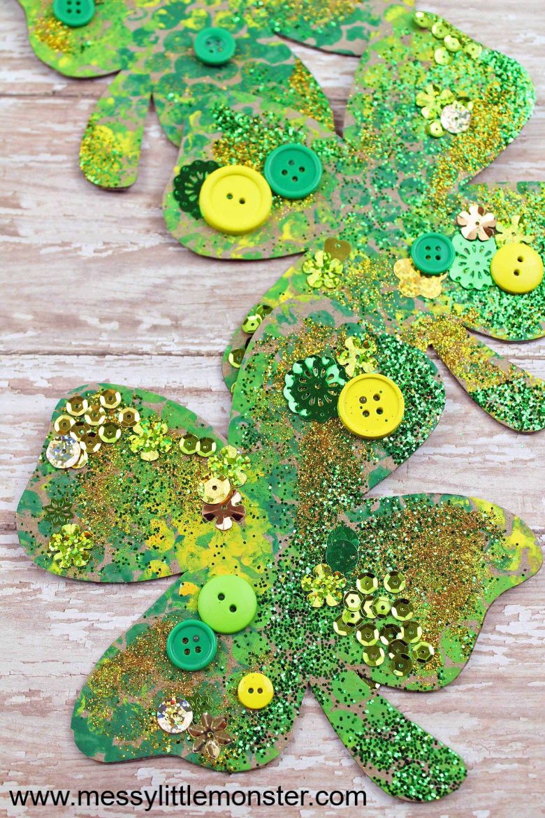 St Patrick's Day Toddler Art Handmade Charlotte