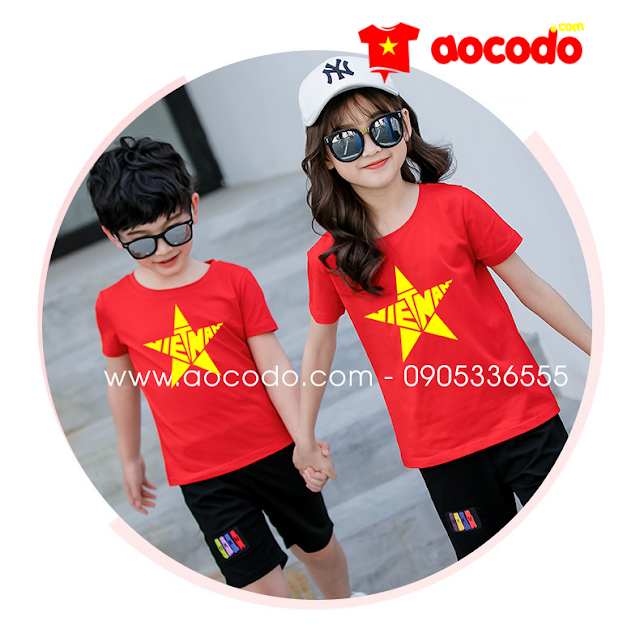Áo phông cờ đỏ sao vàng đồng phục Phú Yên