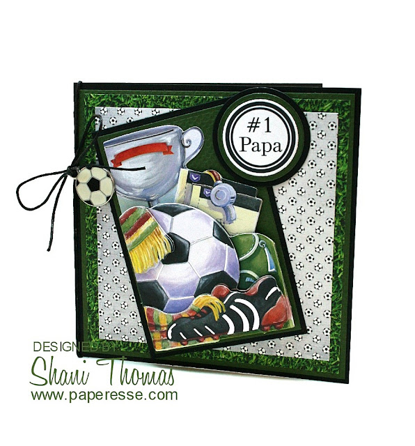 Anita's Foiled Decoupage Football Fan sheet Father's day card, by Paperesse.
