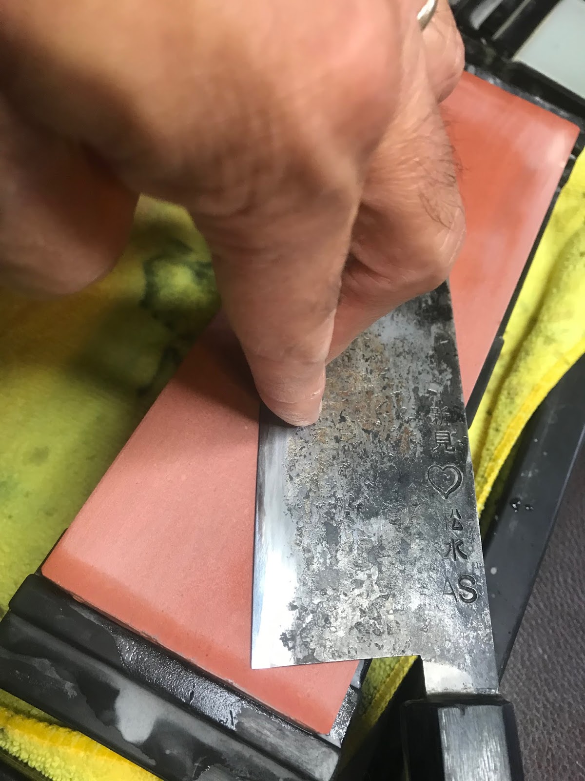 Knife Sharpening Using Traditional Methods Takeda Knife Sharpening