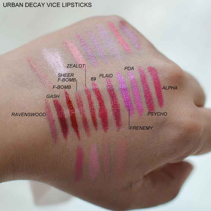Weekend Ramblings Urban Decay Vice Lipsticks Swatches