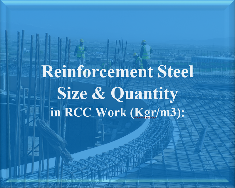 Steel Size & Quantity in RCC Work