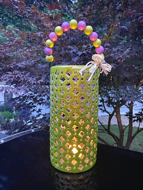outdoor lantern at night