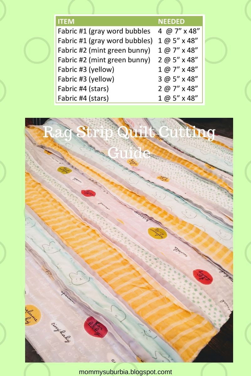 Mommy Suburbia Rag Strip Quilt Tutorial For Beginners