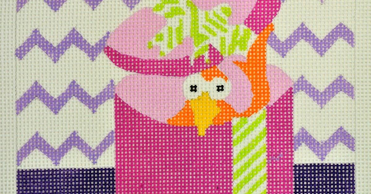 Waterweave Unique Needlepoint Canvases by Ellen Brown Surprise Bird