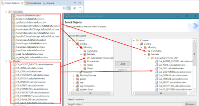 Transferring Eclipse Project Artifacts between HANA systems using Web IDE w/b Editor