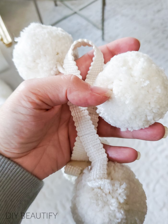 large pom pom pillows