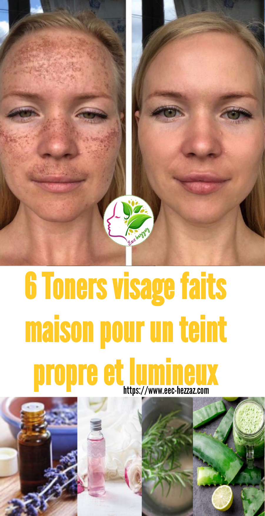 6 Toners visage faits maison pour un teint propre et lumineux