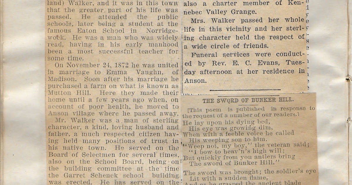 Heirlooms Reunited Obituaries of Orlando W. Walker (18481927) and