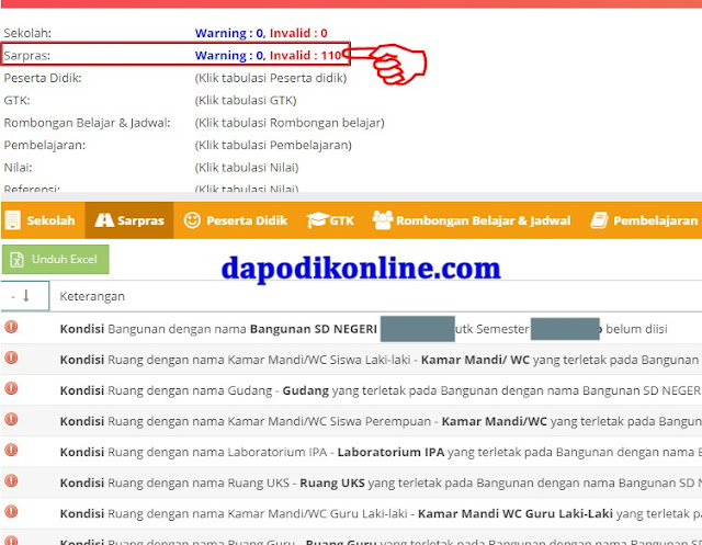Cara Tercepat Menghilangkan Invalid Sarpras di Dapodik Versi 2020.b