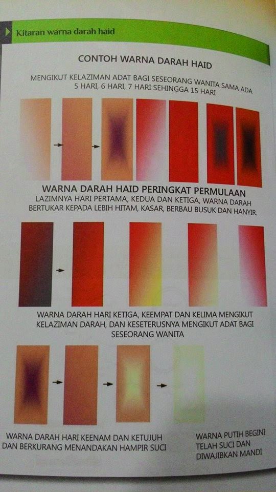 Darah Haid Berwarna Hitam Di Hari Pertama : Mengenalpasti Warna Darah