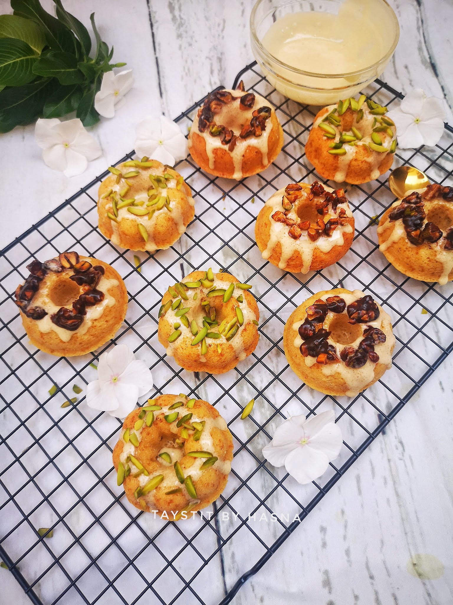Taystit by Hasna Baklava Mini Bundt Cake with Honey Glaze