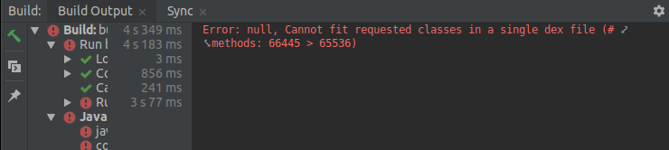 Atasi Error:Cannot fit requested classes in a single dex file