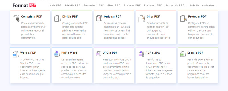 FormatPDF, edita PDF online, gratis y sin límites