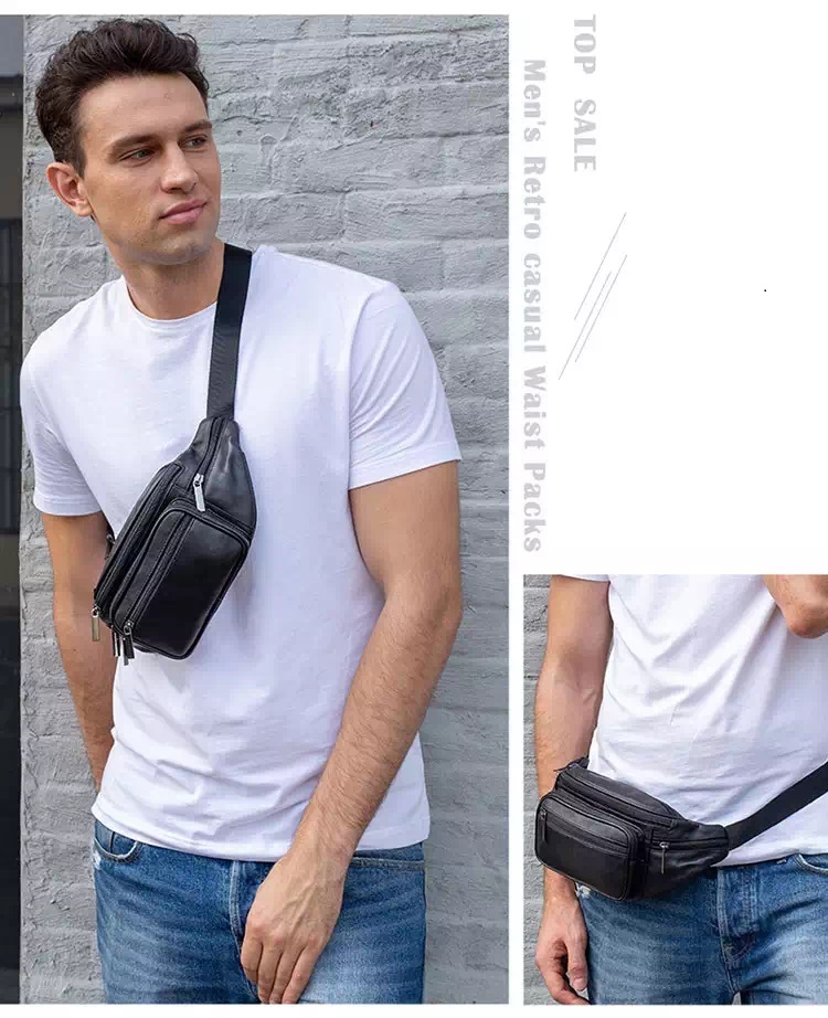 Men's Leather Fanny Packs - Trendy Bags