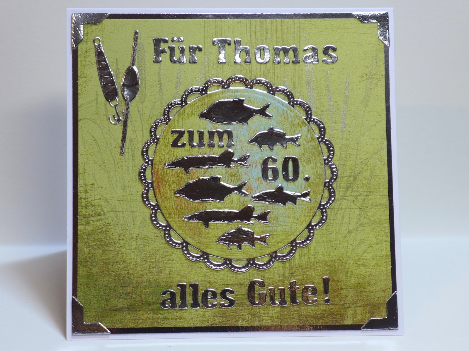 Simones KartenEcke Für einen Angler zum 60. Geburtstag / For an