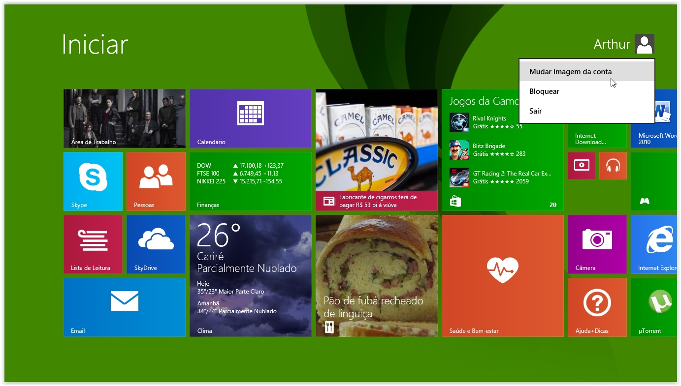 Usar windows 8 sem conta da microsoft