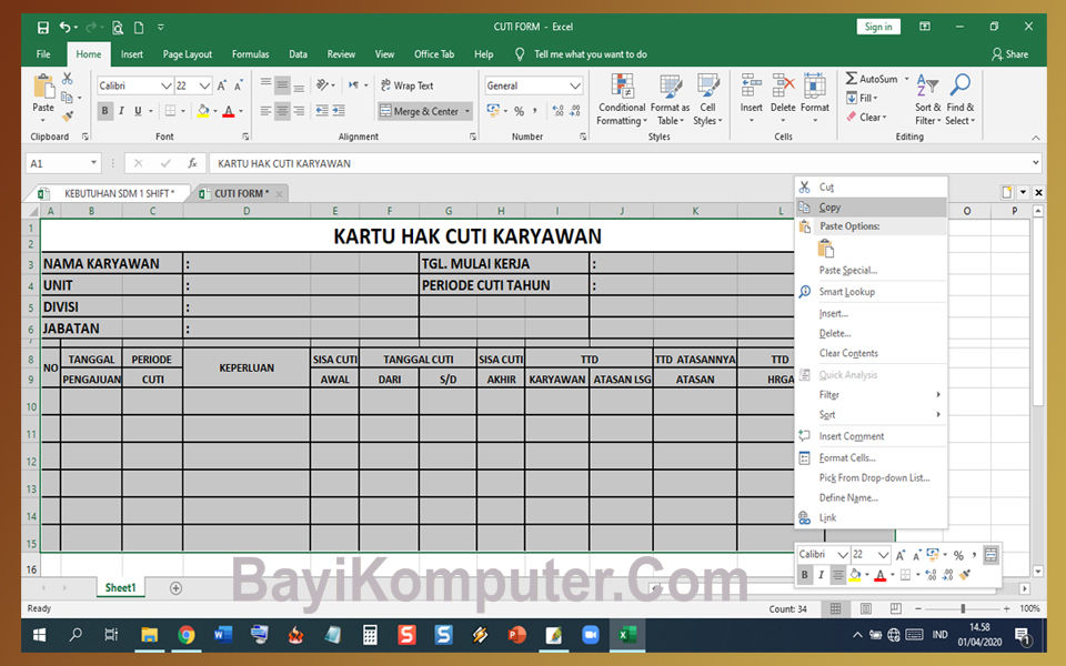 Cara Mengubah atau Convert File Excel (XLSX) Menjadi File Gambar (JPG