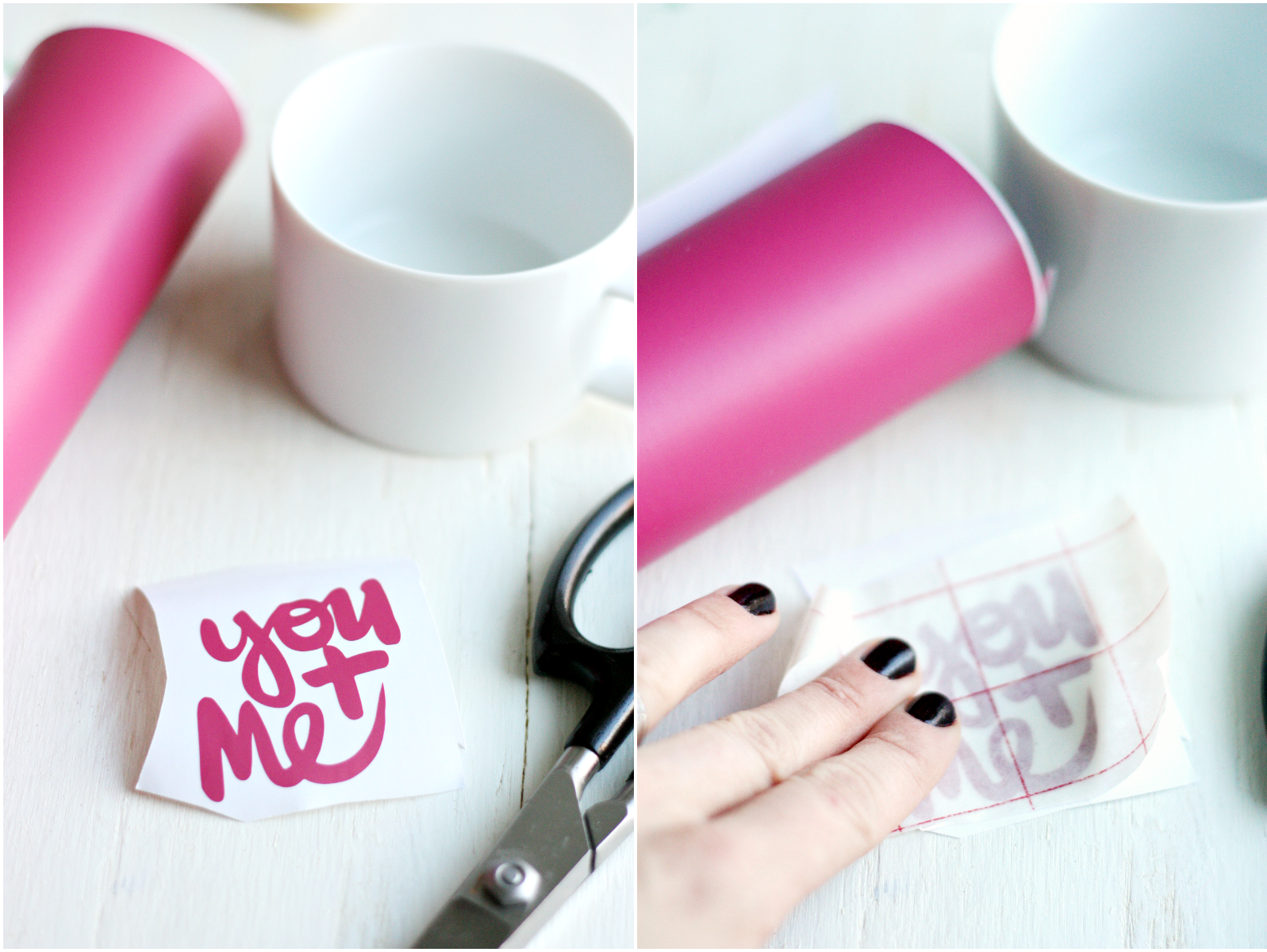 DIY I Love You Mugs Tutorial featured by top US craft blog, The Pretty life Girls