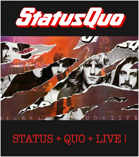 Группа статус песни. Группа status Quo. Status Quo Live обложка. Status Quo обложки альбомов. Статус кво обложки альбомов.
