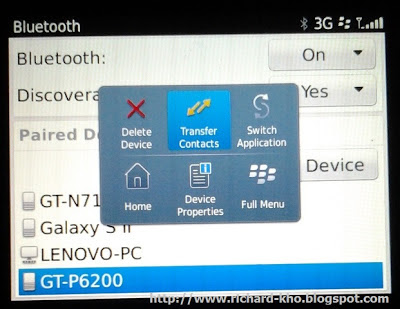 transfer contact dari blackberry ke android
