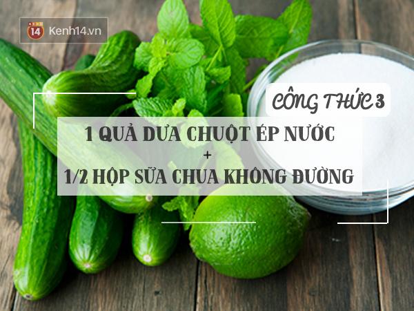 dưỡng da nhờn bằng dưa chuột