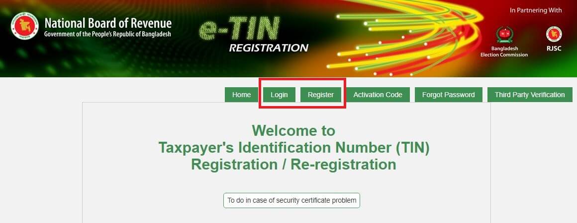 TIN Certificate Download by NID Number