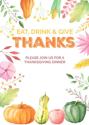 free editable thanksgiving invitations