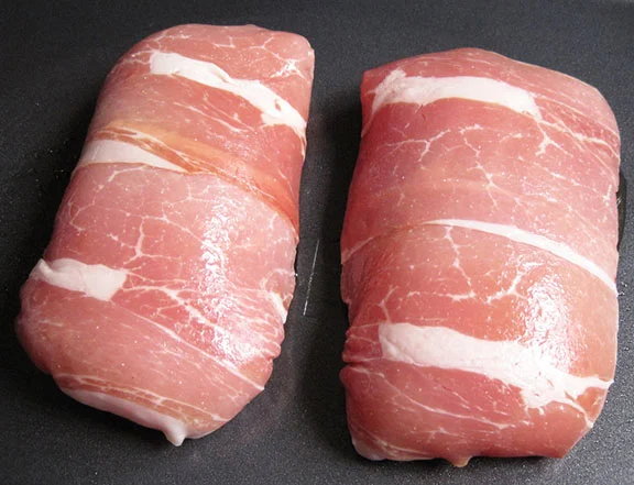 Chicken wrapped in parma ham