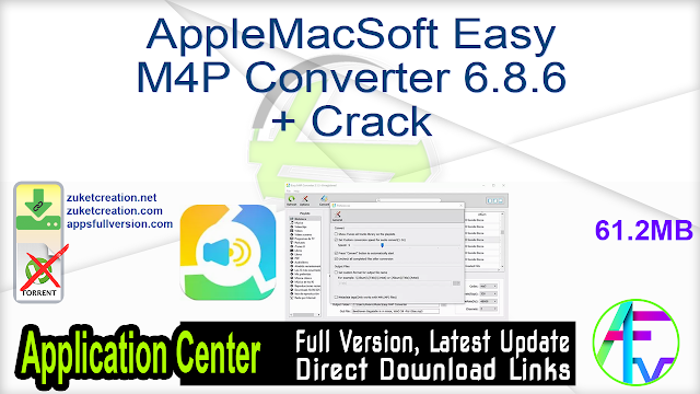 AppleMacSoft Easy M4P Converter 6.8.6 + Crack