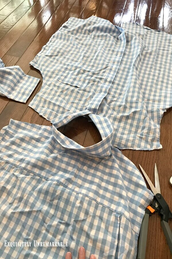 Men's Dress Shirt Apron DIY - Exquisitely Unremarkable