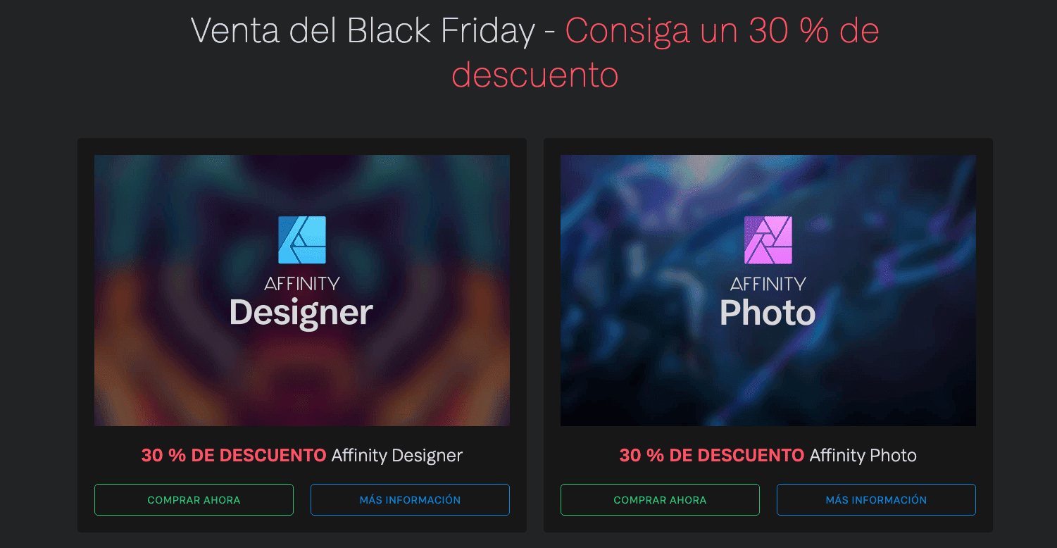 Todos los productos de Affinity con 30% OFF | CompuTekni