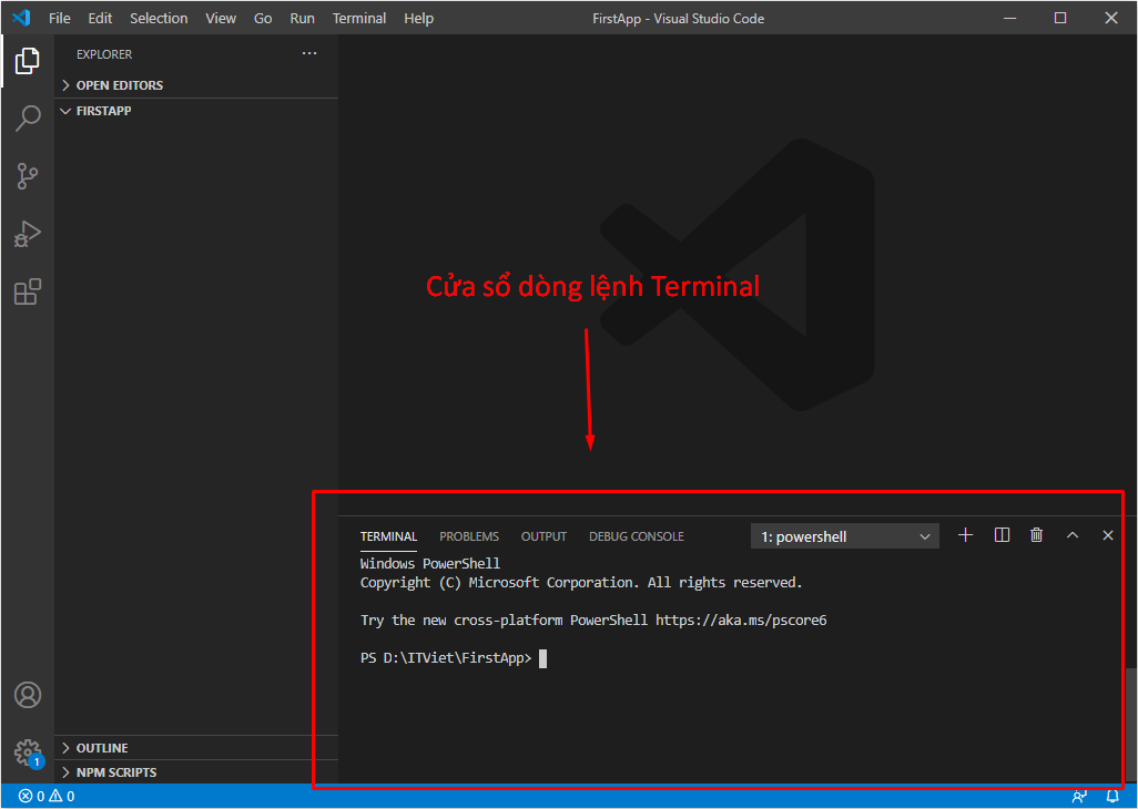 Cửa sổ dòng lệnh Terminal Cửa sổ dòng lệnh Terminal