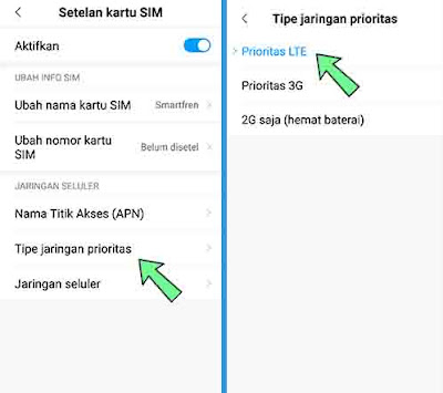 Cara mengaktifkan jaringan sinyal 4G android only